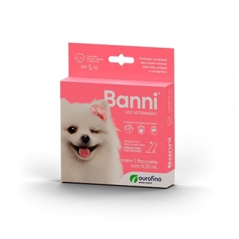 Antipulgas e Carrapatos Banni 0,32 mL Até 5Kg - Ourofino