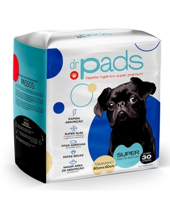 Tapete Higiênico Dr. Pads 80x60 30 unidades